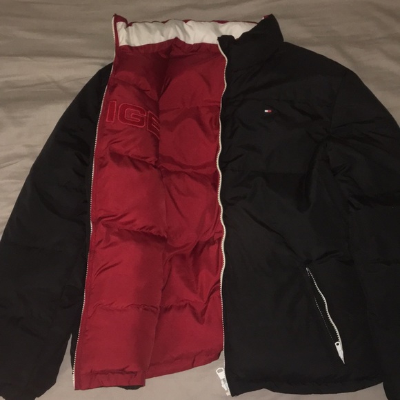 Men’s Tommy Hilfiger reversible puffed coat SIZE L - Picture 4 of 7